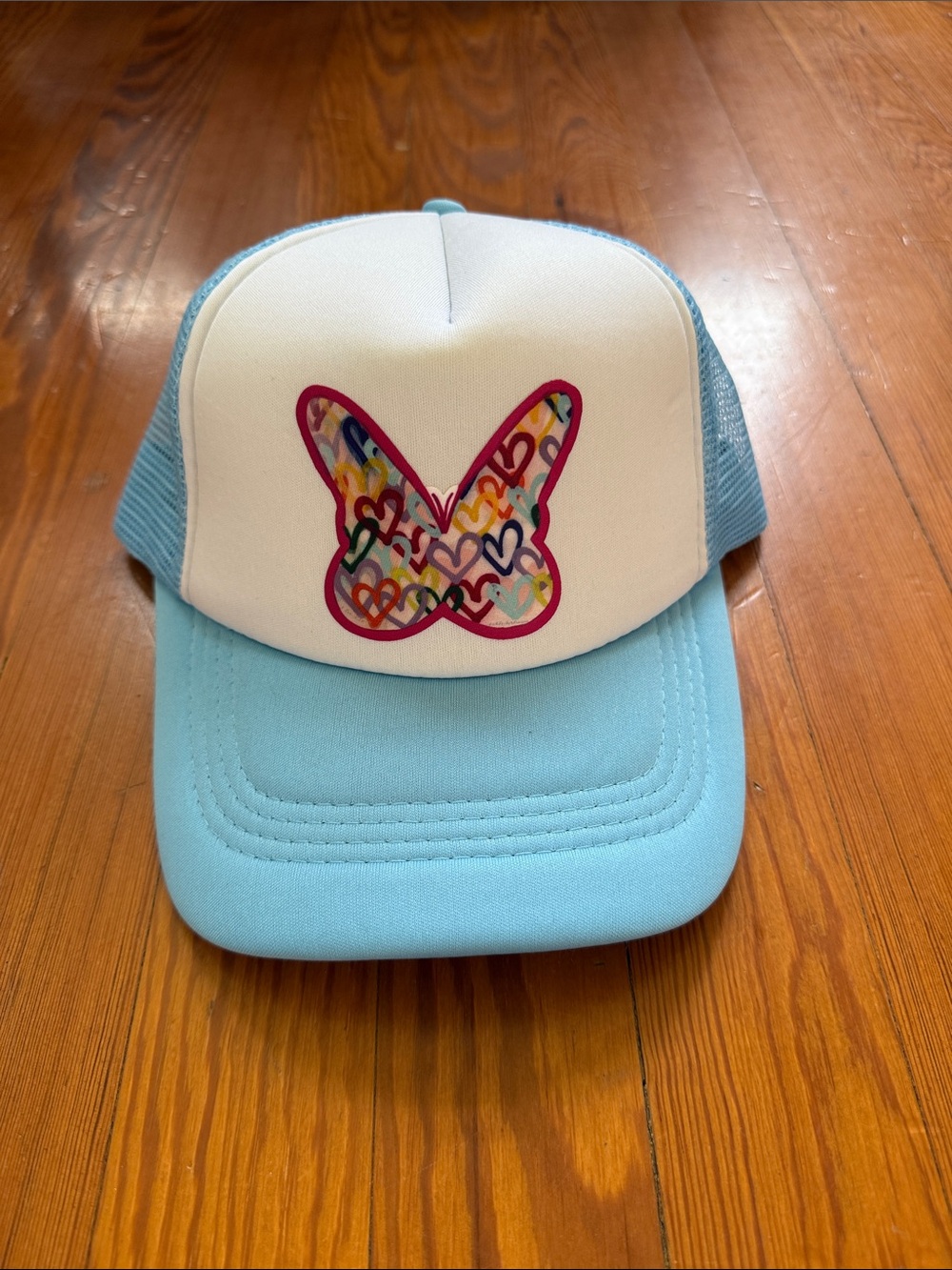 MK Decker Blue Butterfly Trucker Hat